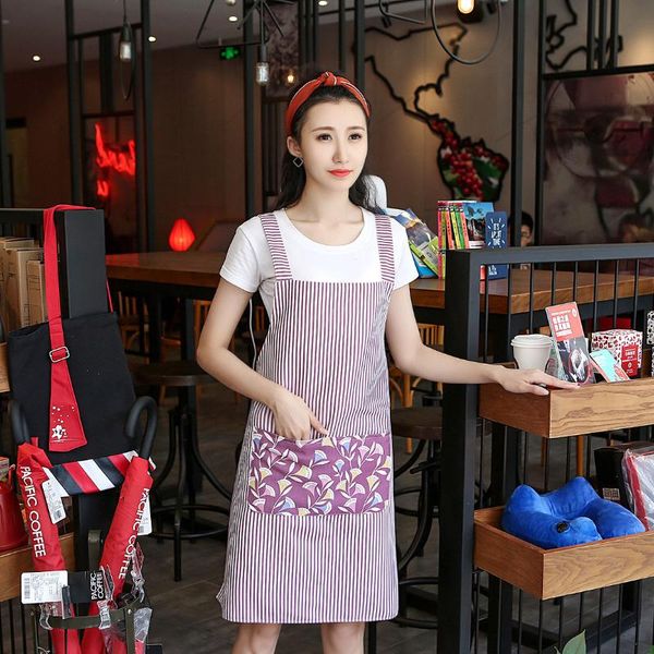 

aprons 2021 fashion apron couples cotton sleeveless kitchen strap cooking bib