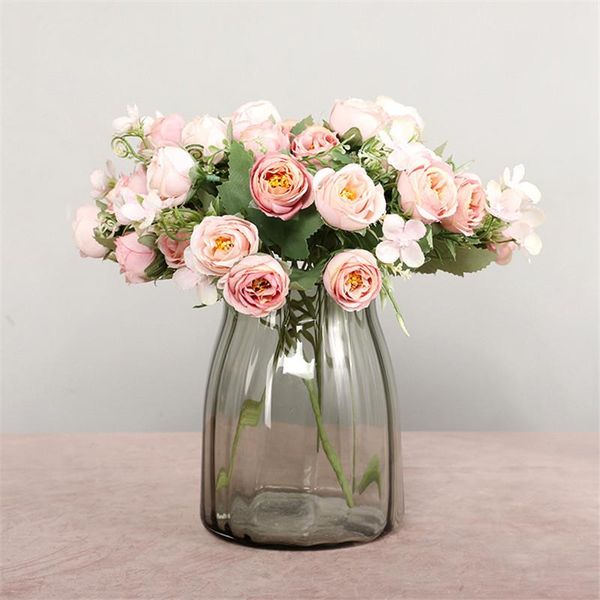 

decorative flowers & wreaths 1pc rose peony artificial silk wedding home decor fake