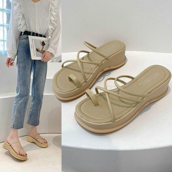 

slippers fairy air-cool slipper women's summer 2021 shoes - web celebrity outdoor sandal, Black