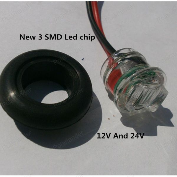 

car headlights truck marker lights led waterproof round light 12v/24v for bus,