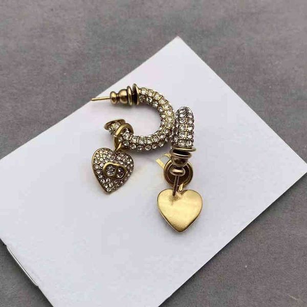 

new red love brilliant diamonds earrings female star, Golden;silver