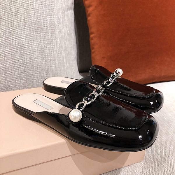 

2021ss women flat slippers luxurys designers sandals leather girl slides sandalias leisure shoes size 35-39 with box, Black