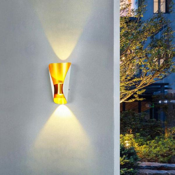 

outdoor wall lamps modern waterproof ip65 double head 6w led light home villa el shop corridor porch sconce lighting