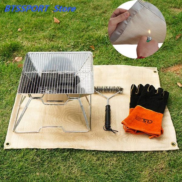 

outdoor pads camping fireproof cloth heat insulation pad flame retardant high temperature