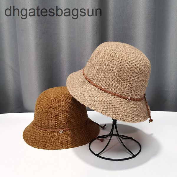 

brand cap carvesbow basin hat autumn winter female versatile dome small face pure color knitted casual warm fisherman, Blue;gray