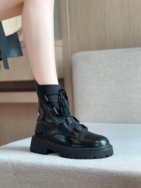 

boots socks heels female shoes round toe lace up boots-women stockings ladies summer rubber rock 2021 lolita ankle over-the-knee, Black