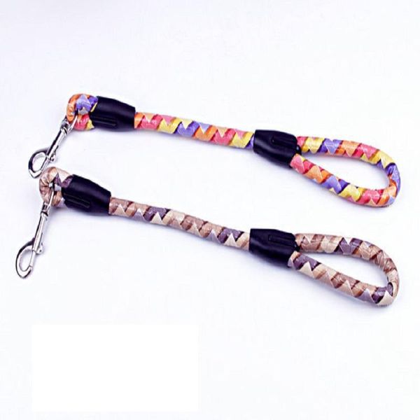 

dog collars & leashes colorful leather short pet puppy leash walking leads creative traction rope strap chain for small medium large dogs