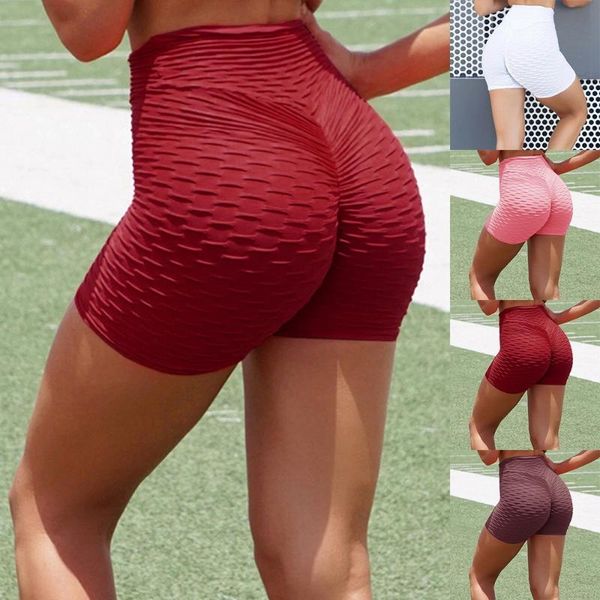 

gym clothing women sport shorts yoga high waist push up for ladies leggings fitness seamless hip lift tight sportswear, White;black