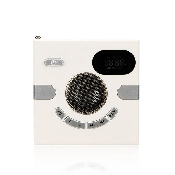 

multi-function wall o wall-mounted speaker fm radio headphone jack support auxiliary remote portable speakers