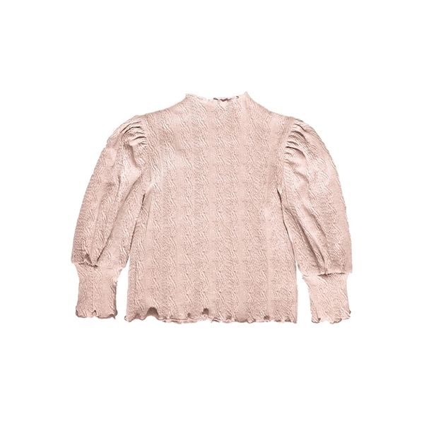 

spring puff sleeve bottoming t-shirt long sleeve t-shirt children all-match kids clothes 210701, Blue