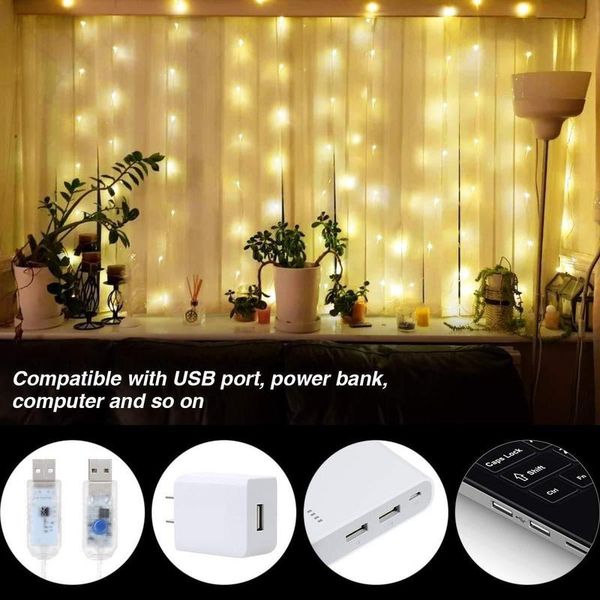 

strings 3m led curtain garland on the window usb string lights fairy festoon with remote christmas decoration for home