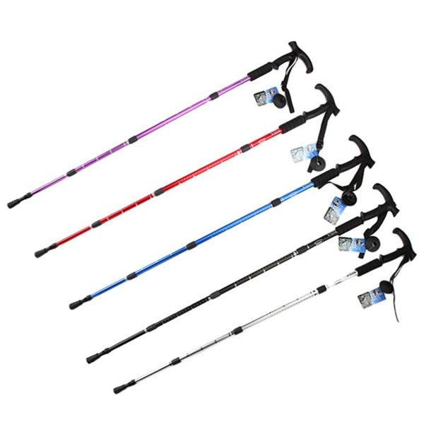 

trekking poles 51-110cm walking stick aluminum alloy climbing running trail canes shockproof hiking accessories