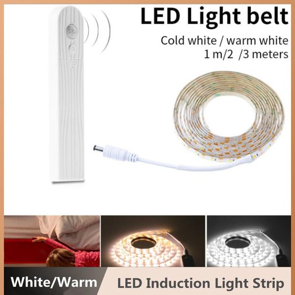 

strips led light with battery box induction dc waterproof usb strip human body cabinet bed bottom living room
