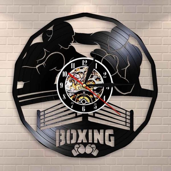 

wall clocks boxing gym sign martial arts clock madville decor pugilism main event record boxer gift