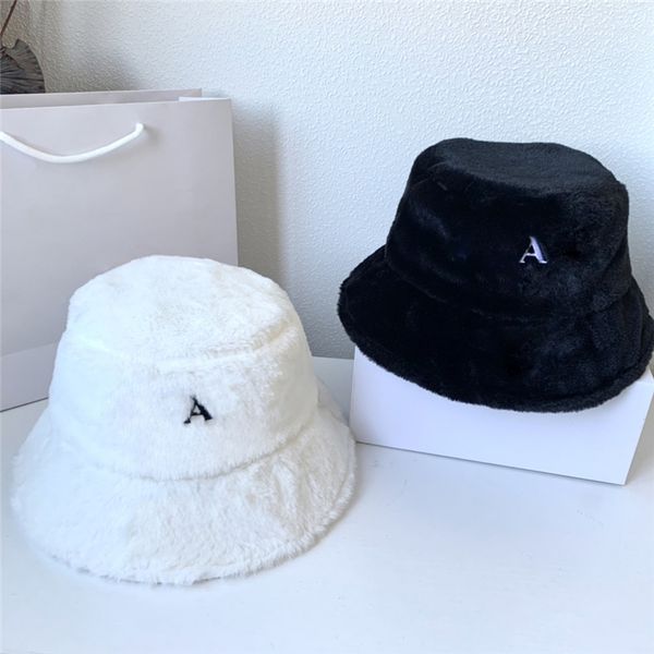 

bucket hat designer men women wide brim hats caps mens winter fashion letter fall mink hair casquette 21102000v, Blue;gray