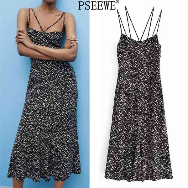 

black floral print slip long summer dress women double straps backless party dresses woman back cut out 210519, Black;gray