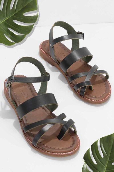 

sandals black genuine leather women 's k05684700903
