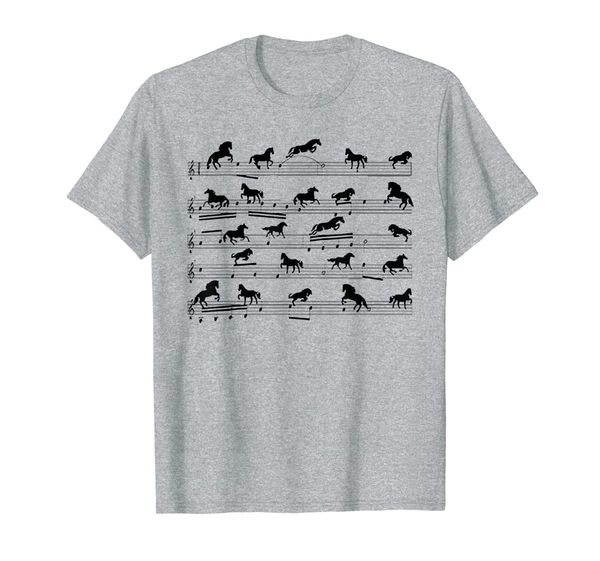 

horse music t shirt, horse notes on sheet music t-shirt t-shirt, White;black