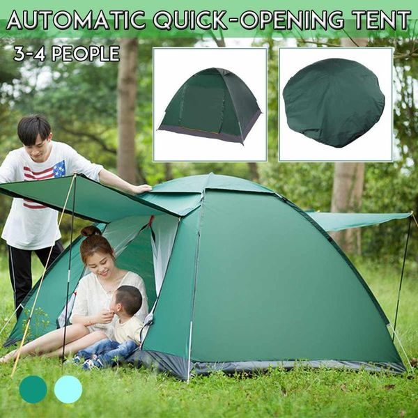 

tents and shelters 200x120x130cm 3-4 person hiking camping tent portable beach automatic quick up anti uv shelter for picnic