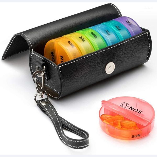 

storage bottles & jars travel holder weekly organizer container 7 days tablet dispenser independent lattice case