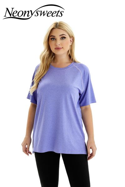 

neonysweets women yoga shirt sports fitness short sleeve blouse ladies running loose quick dry tights tees clothing outfit