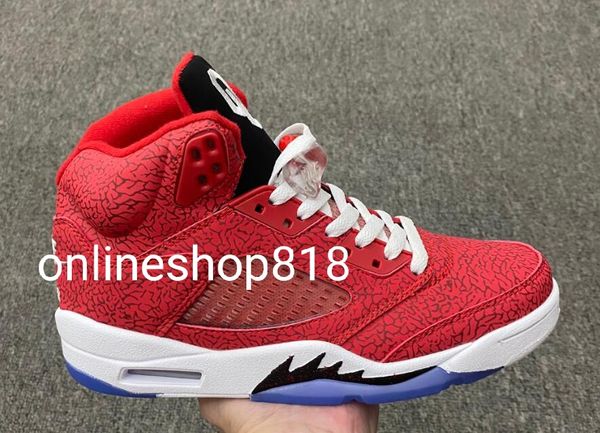 

5 florida gators mens basketball shoes oklahoma 5s university blue white red orange men outdoor trainers sneakers with box us7-13