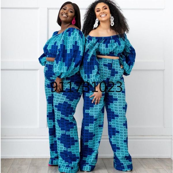 

ethnic clothing two piece pants set africa clothes african dashiki fashion sequins suit trousers super elastic party for women outfits, Red