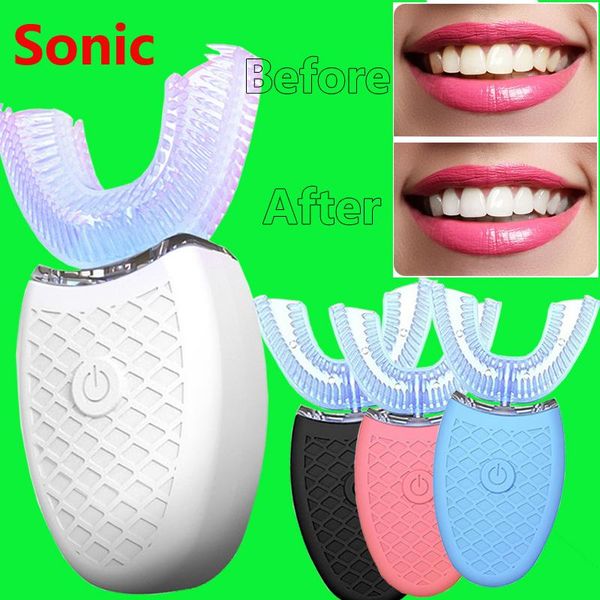 

smart electric toothbrush oral for kids and 2-7 8-15 years old baby u shaped tooth brush food grade silicone sonic teeth
