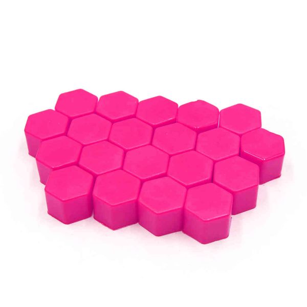 

uxcell 20 pcs 19mm pink black blue silicone luminous car vehicle wheel tyre hub screw bolt nut cap covers