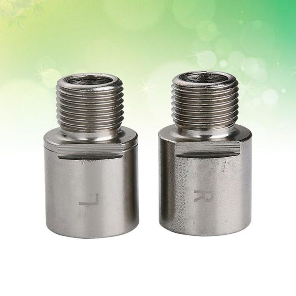 

bike pedals 1 pair steel pedal extenders spacers for mtb road 9/16 inch adapters (silver)