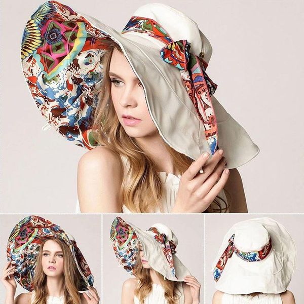 

fashion design flower foldable sun hat wide brim hats, Blue;gray