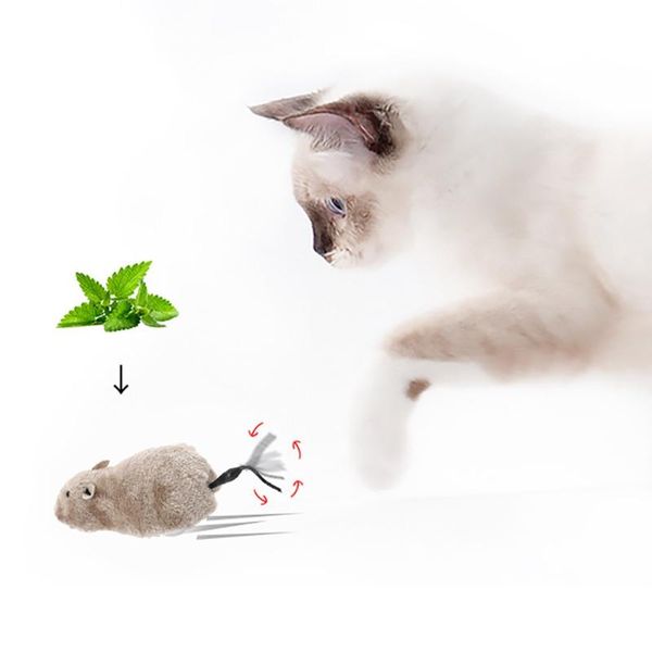 

cat toys funny clockwork spring power plush mouse toy multi color dog playing mechanical motion rat with catnip pet accessories