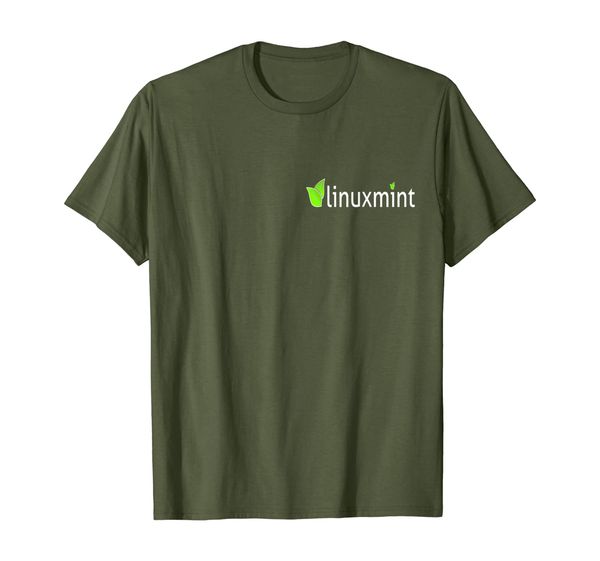 

linux mint lover t-shirt tagline with logo open source os, White;black