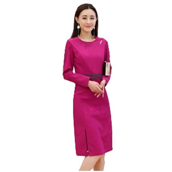 

casual dresses spring women dress long sleeves fashion simple office slim large size women's clothing autumn bottom ioqrcjvt4, Black;gray