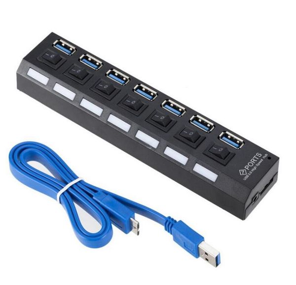 

hubs 20pcs 7 port usb 3.0 hub high speed power cable for pc desklapnotebook