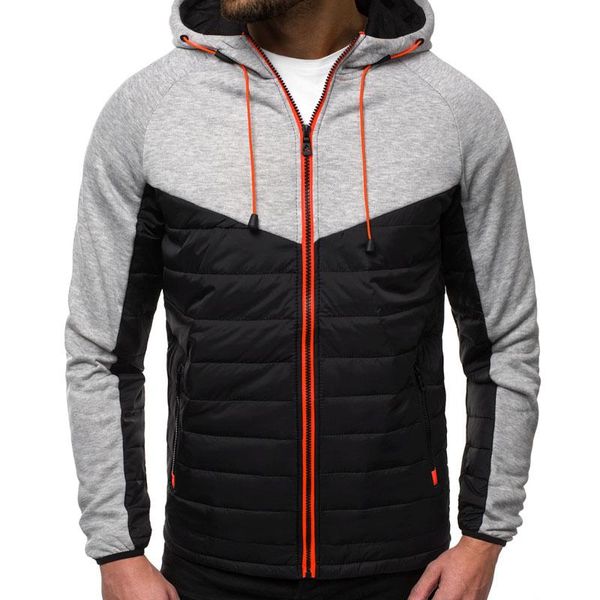 

men's vests autumn hooded sweatshirts streetwear casual sportswear jackets patchwork hoodies sweatshirt men zipper hoody coat my239, Black;white