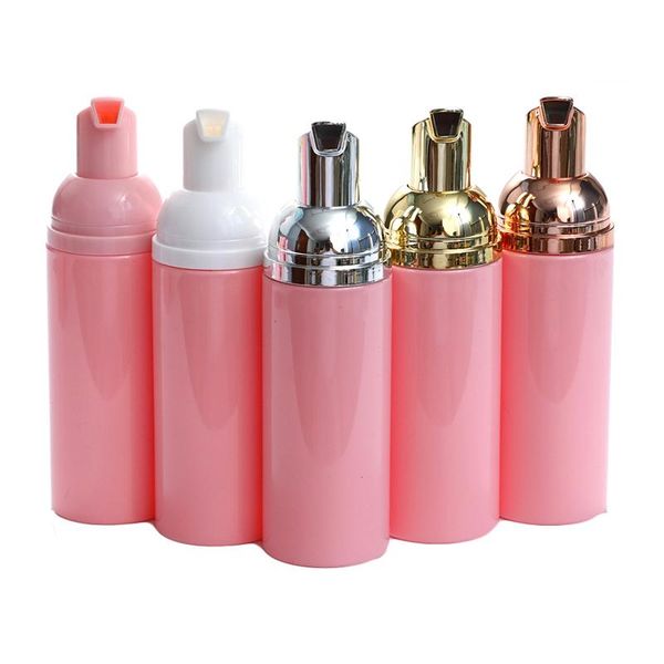 

liquid soap dispenser 60ml plastic bright pink foam bottle mousse shampoo lotion