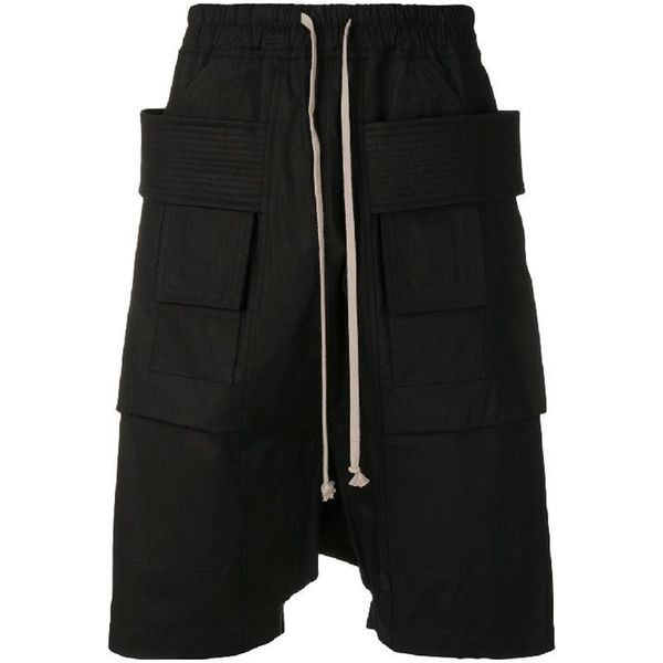 

men's shorts summer casual cargo multi pocket loose patching knee length cool, White;black