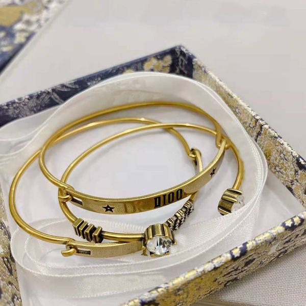 

special offer 75%off outlet 20-year-old new letter three piece set bracelet for women, Black