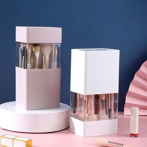 

storage boxes & bins box with lid makeup brush dustproof case portable bucket