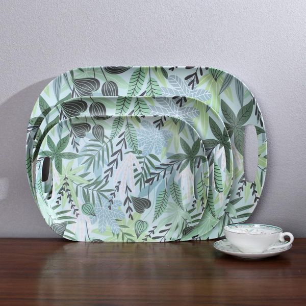 

dishes & plates tea tray living room cup household rectangular water fruit nordic ins plastic