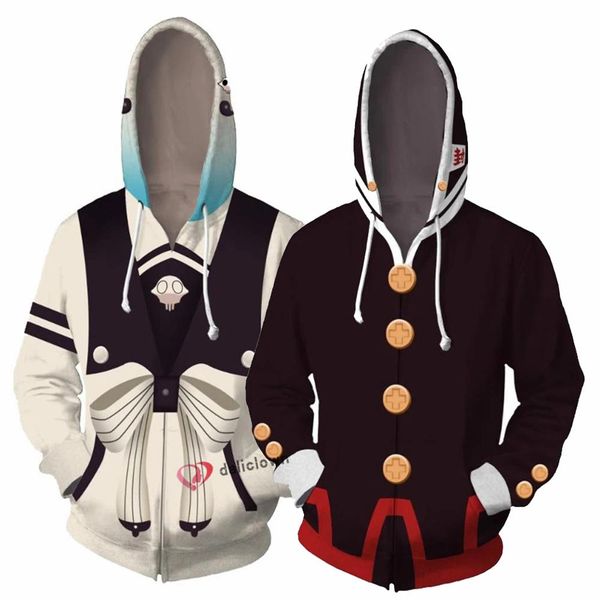 

anime costumes 3d print hanako-kun hoodie sweatshirt anime toilet-bound jibaku shounen cosplay costume nene yashiro costume hoodie men women, Black