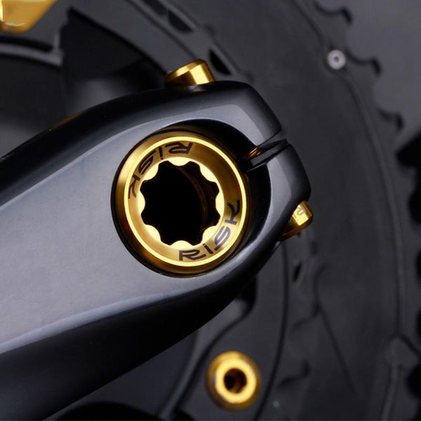 

bike heels & chainwheels 1 pcs m20x8mm titanium crankset fixing bolt screw mountain integrated hollow bottom bracket chain ring crank a