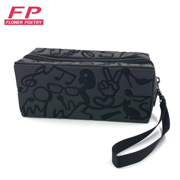 

fashion geometric zipper cosmetic bag women luminous travel makeup girl neceser cosmetics organizer case make up pouch purse bags & cases