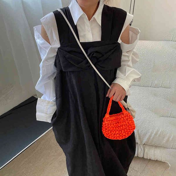 

women's jumpsuits & rompers [ewq] korea chic autumn casual trendy women collar bow tie folds fashion loose strap wide-leg jumpsuit trou, Black;white