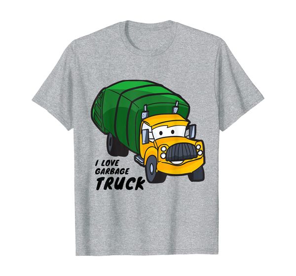 

i love garbage truck | little boys kids gift t-shirt, White;black