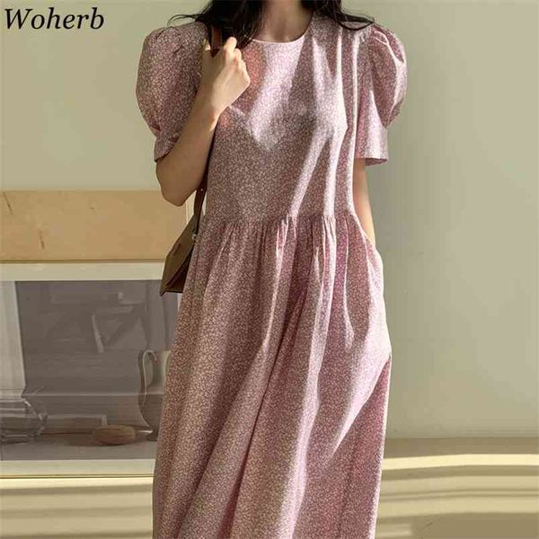 

women pleated dress spring autumn vintage floral printed maix es ladies elegant korean office chic vestidos 210519, Black;gray