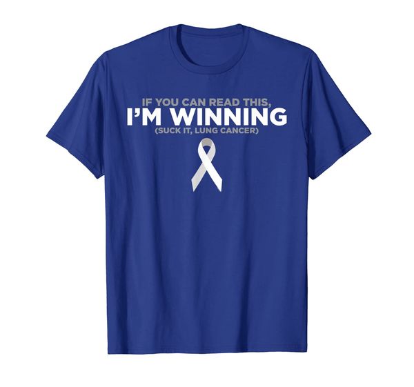 

if you can read this i'm winning suck it lung cancer t-shirt, White;black