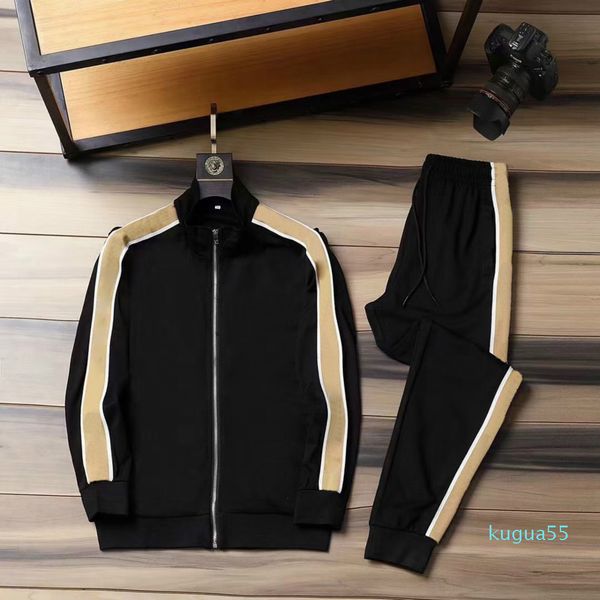 

men woemn tracksuit jackets version spring autumn tracksuits with letters side embroidery +pants casual jacket sport, Gray