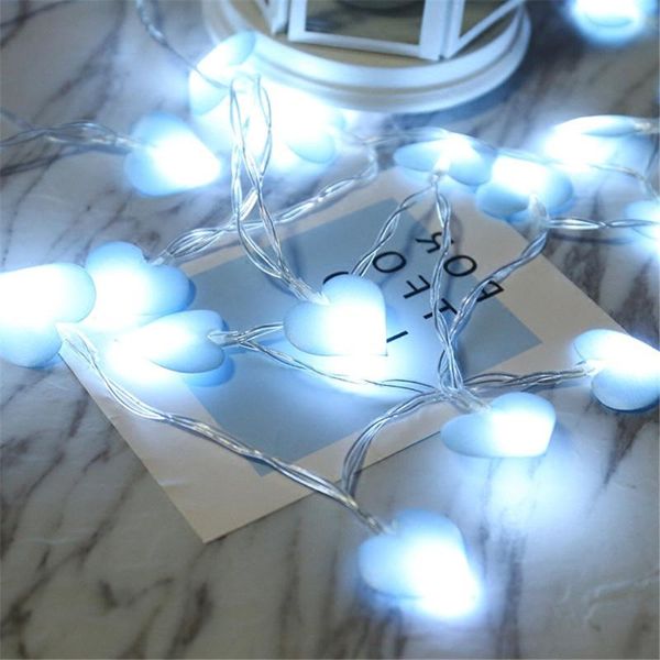 

strings fairy lights love heart copper wire led string christmas garland indoor bedroom wedding year decoration